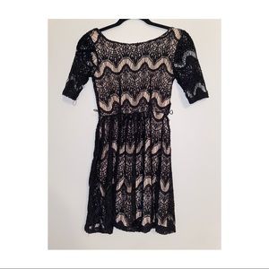 Short black lace dress